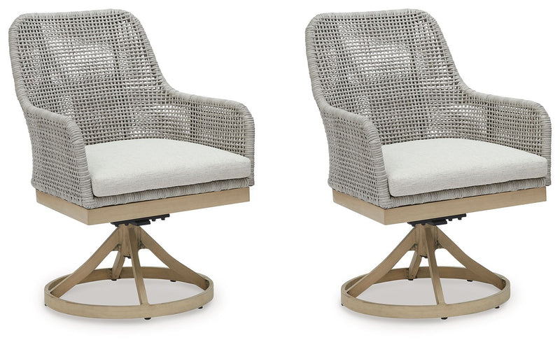 Seton Creek - Swivel Chair With Cushion (Set of 2) - Gray