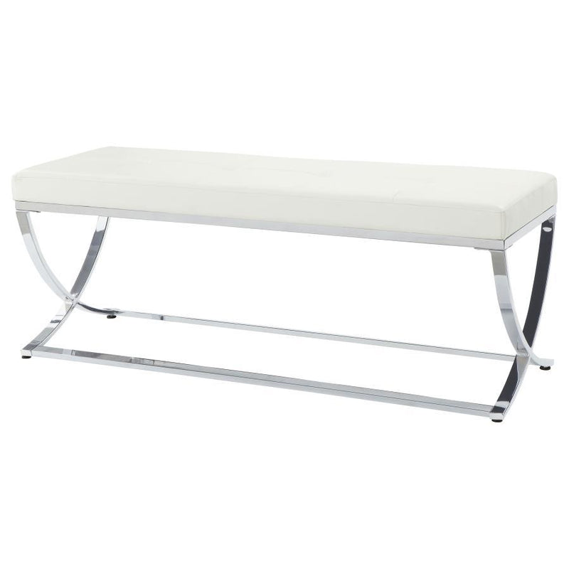 Walton - Leatherette Upholstered Tufted Accent Bench