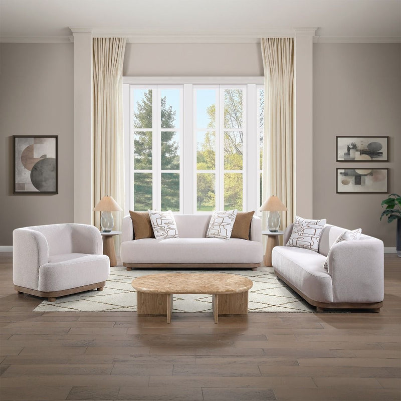 Duncan - Loveseat With 2 Pillows - Beige