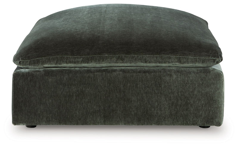 Carriage View - Oversized Accent Ottoman - Jade