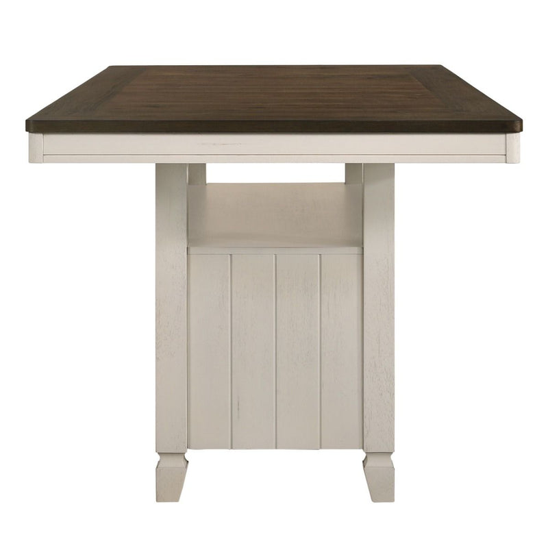 Tasnim - Counter Dining Table - Oak & Antique White