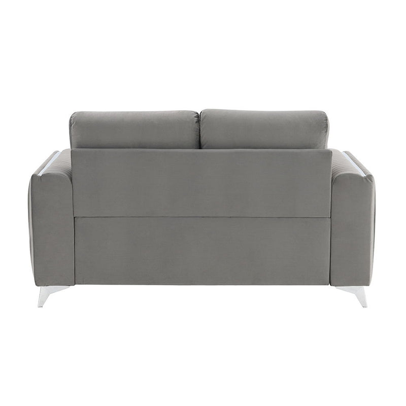 Wenona - Loveseat - Gray Velvet