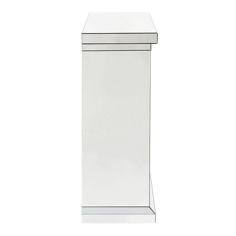 Noralie - 40" Fireplace - Mirrored & Faux Diamonds