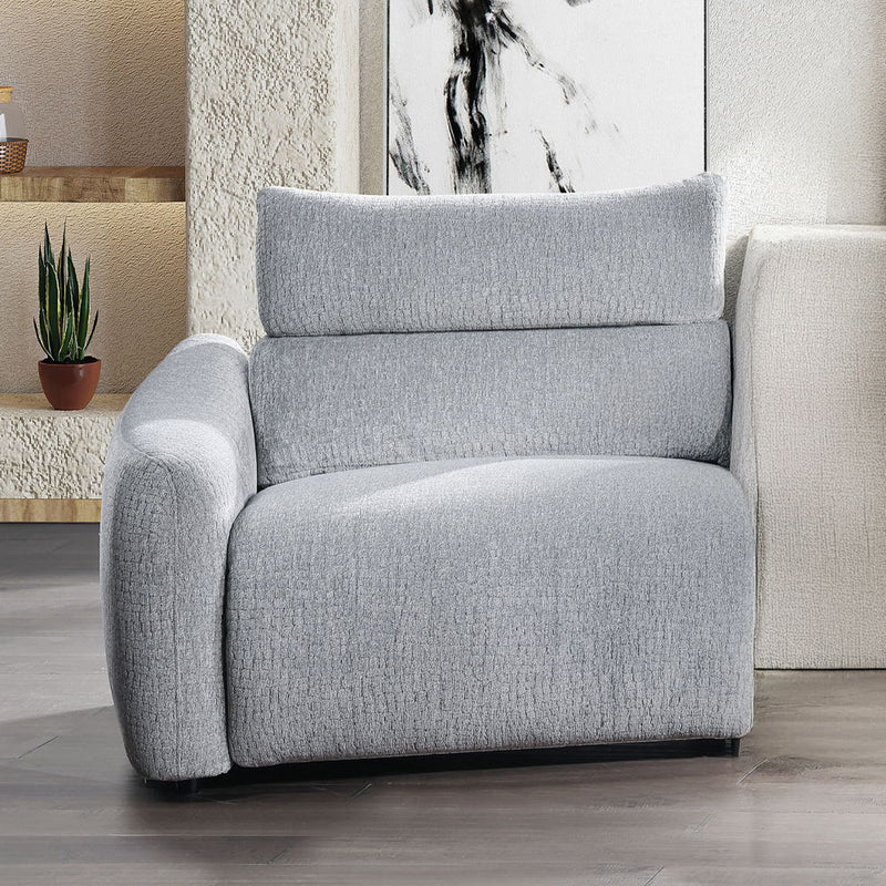 Fullar - LAF Modular Power Motion Recliner - Light Gray Chenille
