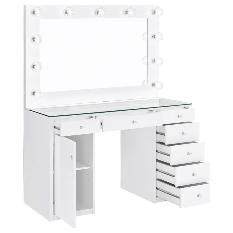 Acena - 7-Drawer Vanity Set With Lighting