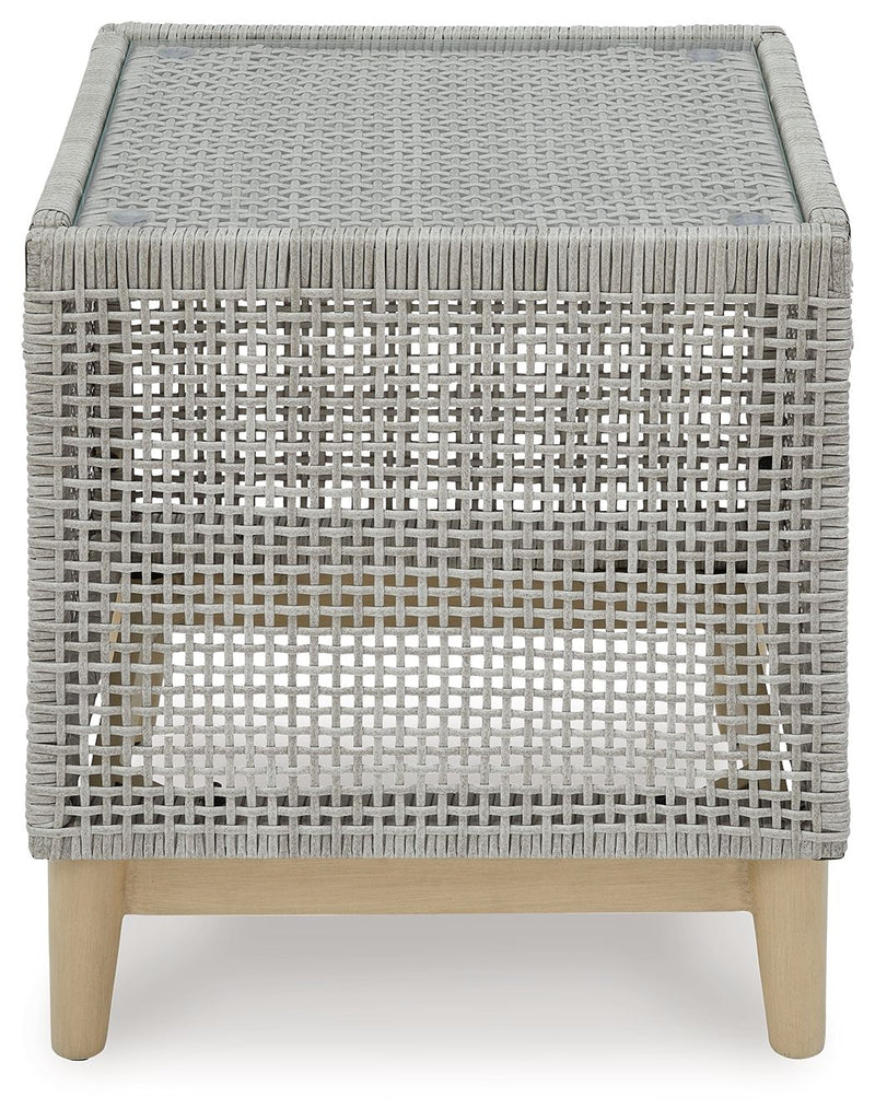 Seton Creek - Square End Table - Gray