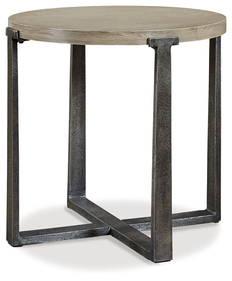Dalenville - Round End Table - Gray