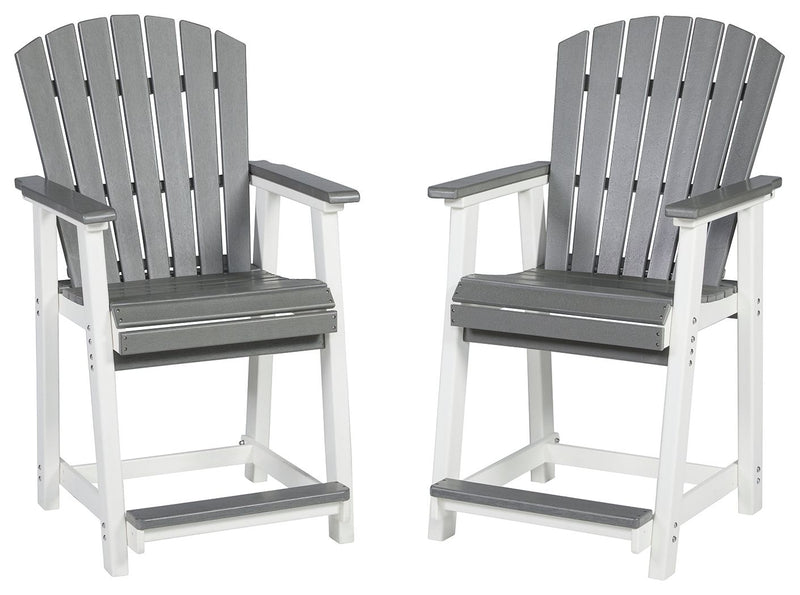 Transville - Barstool (Set of 2) - Gray / White