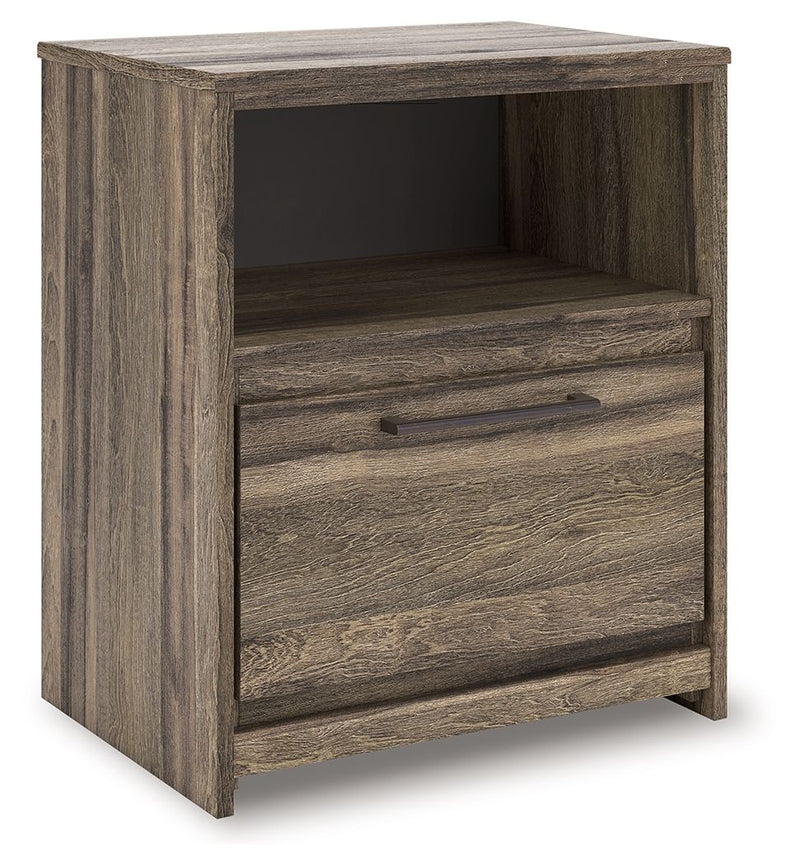Elbrim - One Drawer Night Stand - Brown
