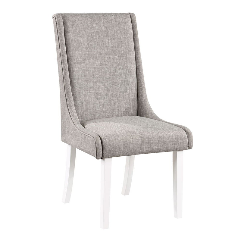 Hollyn - Side Chair (Set of 2) - Gray Linen & White
