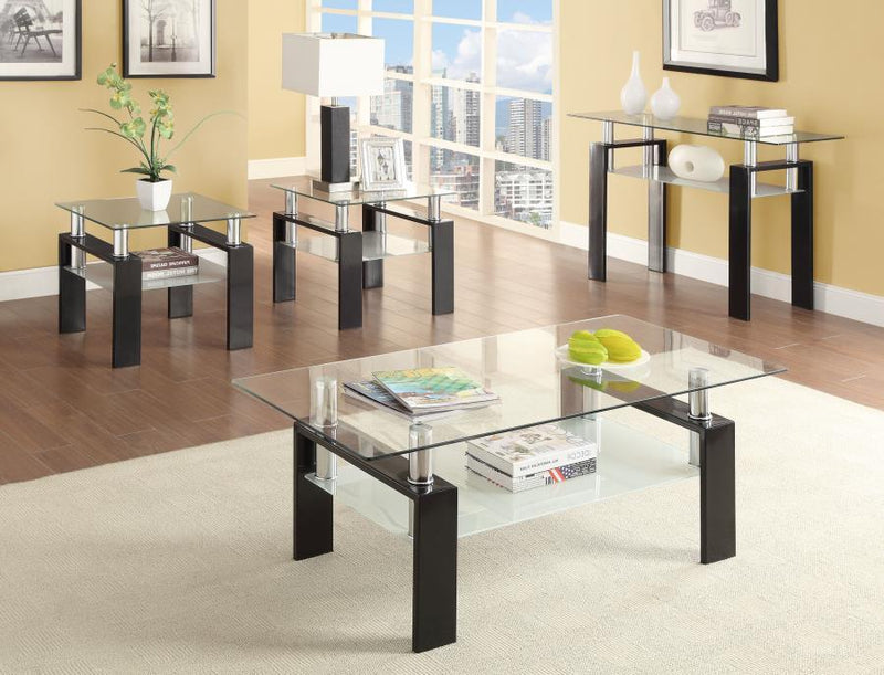 Dyer - 1-Shelf Rectangular Glass Top Table
