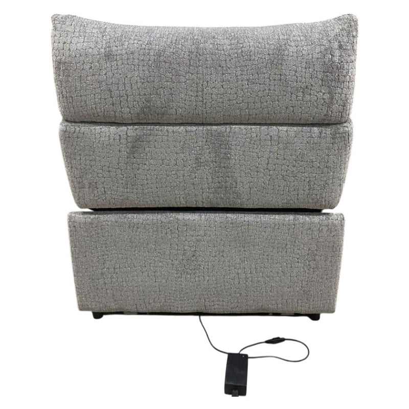 Fullar - Modular Power Motion Armless Recliner - Light Gray Chenille