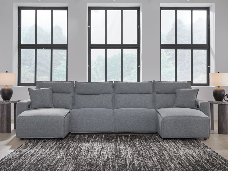 ModMax II - Salt And Pepper - Reclining Sectional