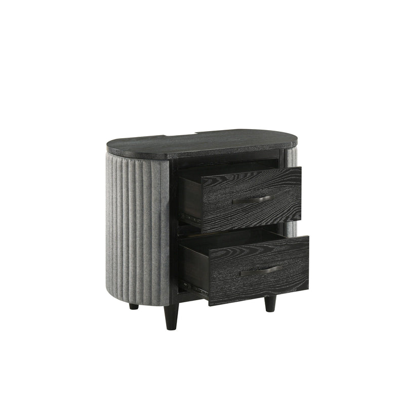 Skyline - 2 Drawer Nightstand - Onyx