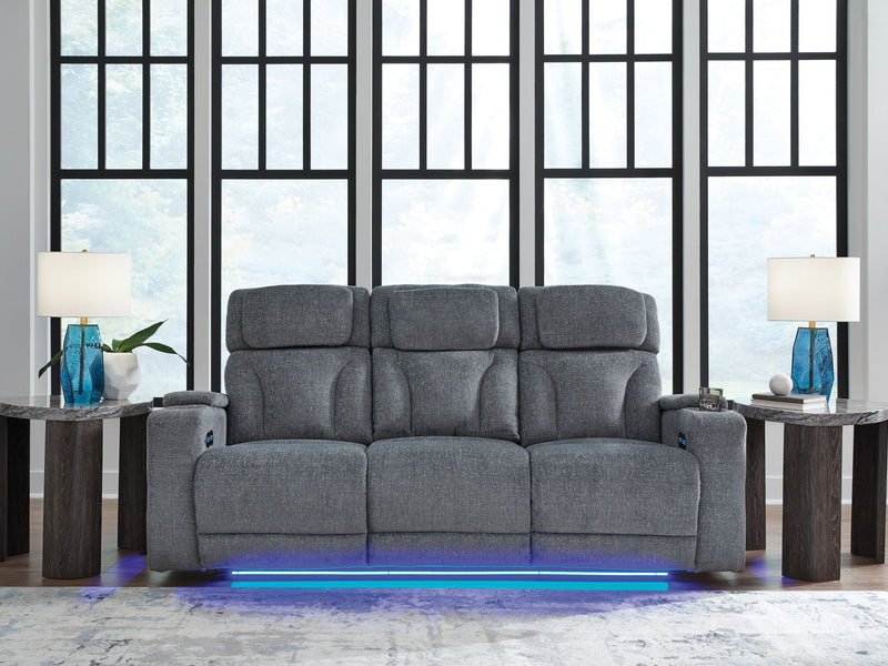 Studio Cave - Power Reclining Sofa - Steel