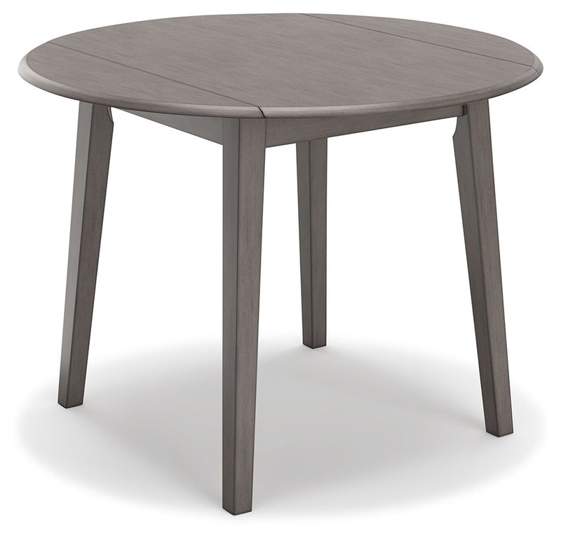 Shullden - Round Drm Drop Leaf Table - Gray