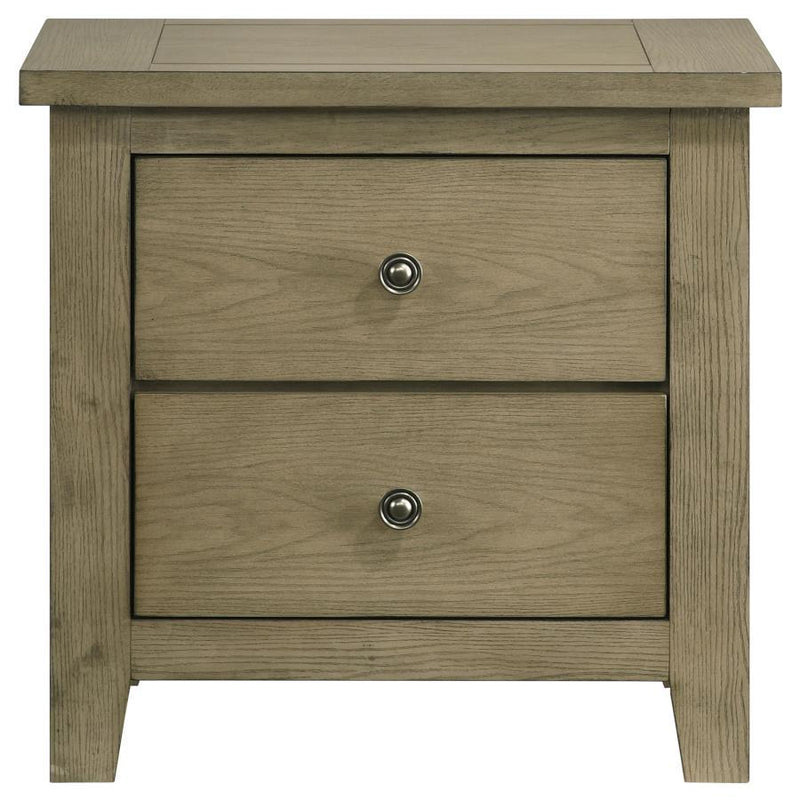 Hazlewood - 2-Drawer Nightstand Bedside Table - Vineyard Oak