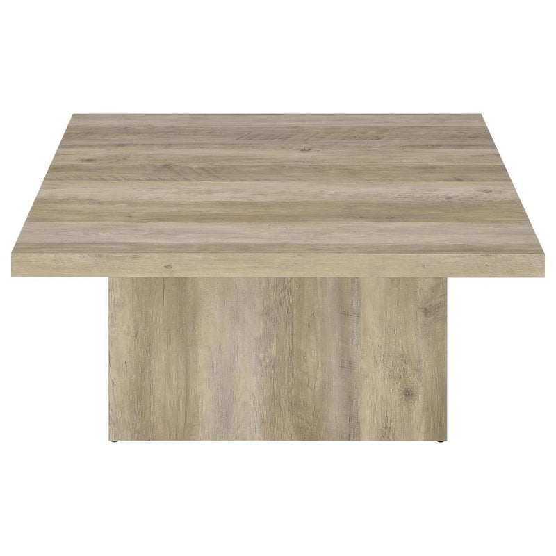 Devar - Square Engineered Wood Coffee Table - Distressed Pine