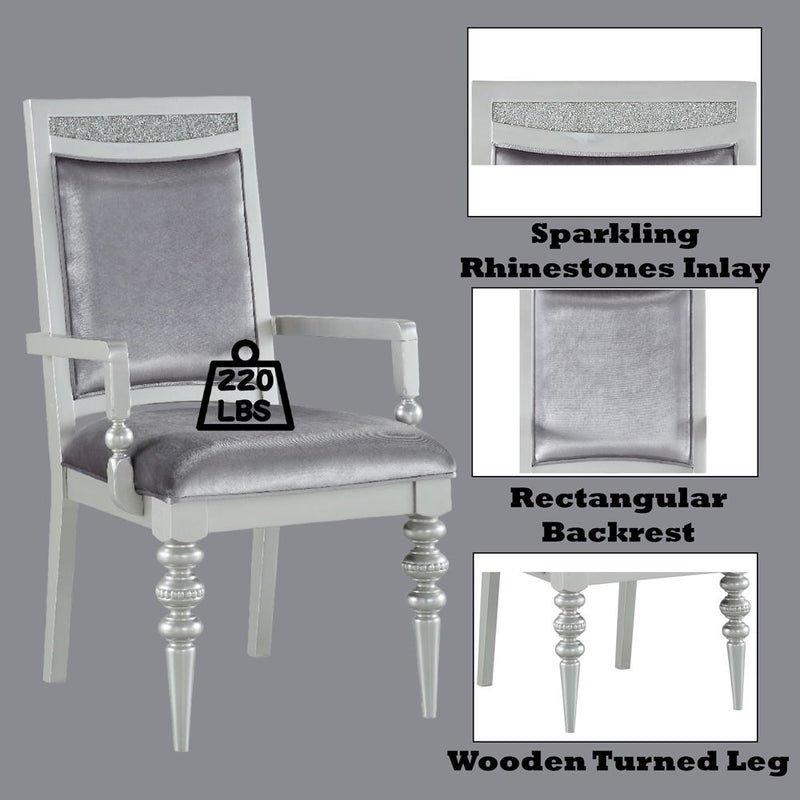 Maverick - Arm Chair (Set of 2) - Fabric & Platinum