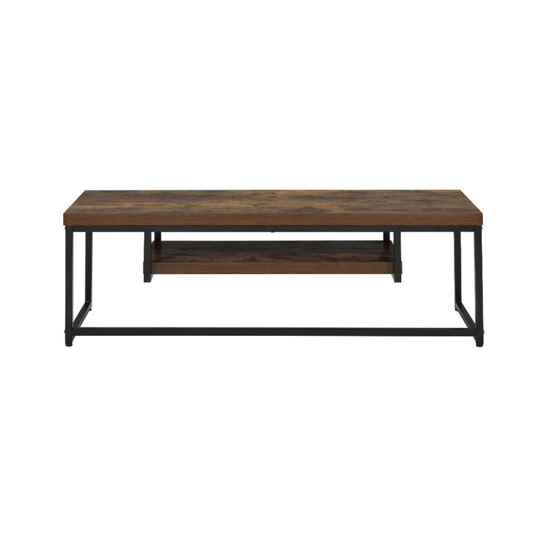 Bob - TV Stand - Weathered Oak & Black Metal