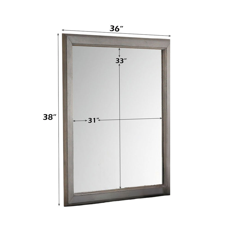 Louis Philippe III - Gray Mirror - Antique Gray