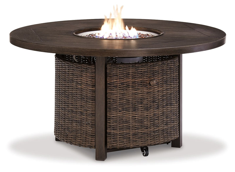 Paradise Trail - Round Fire Pit Table - Medium Brown