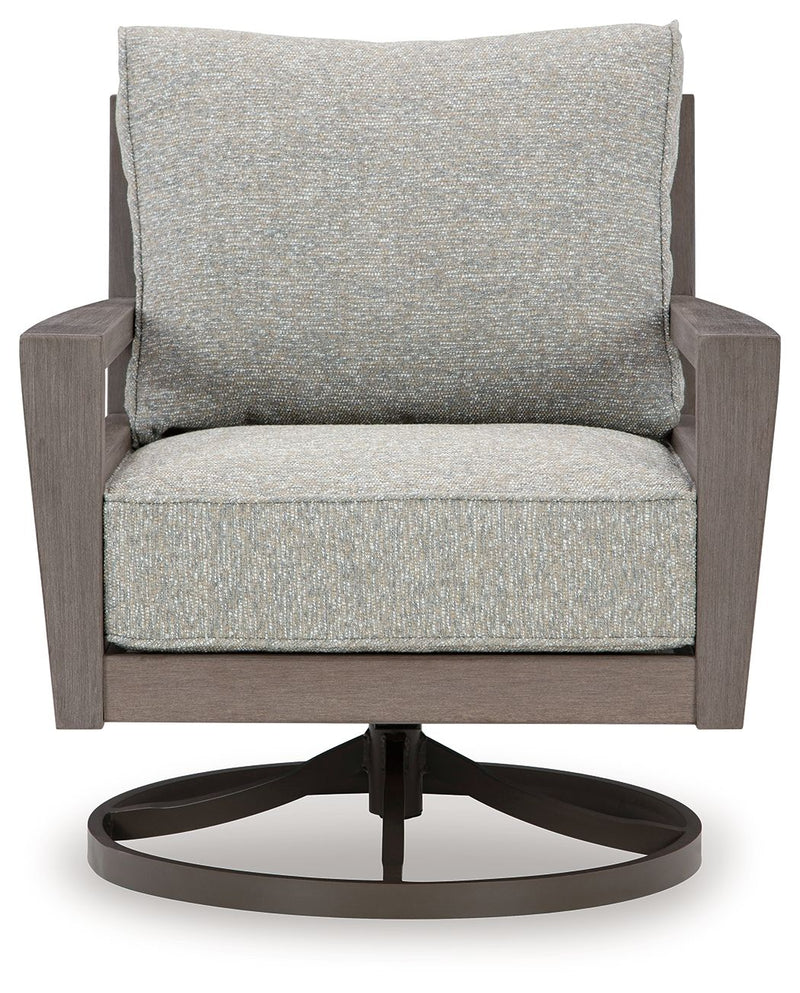 Hillside Barn - Swivel Lounge W/ Cushion - Gray / Brown